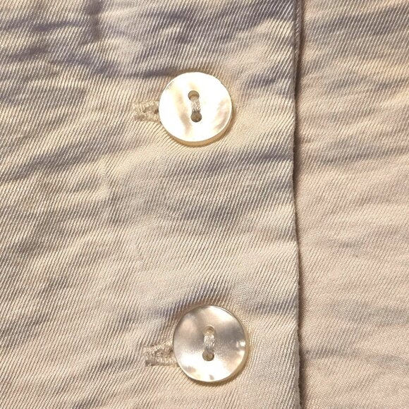 Anthropologie Women’s Draped Ivory Oversized Blouse Sz M Boho Art to Wear - Picture 10 of 11